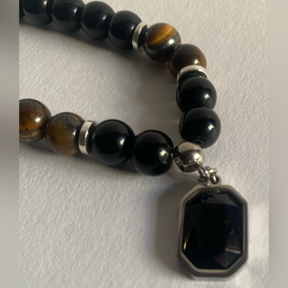 18β+2βMulti coloured Beaded Chain with Fashion Titanium Steel Pendant - Picture 3 of 7